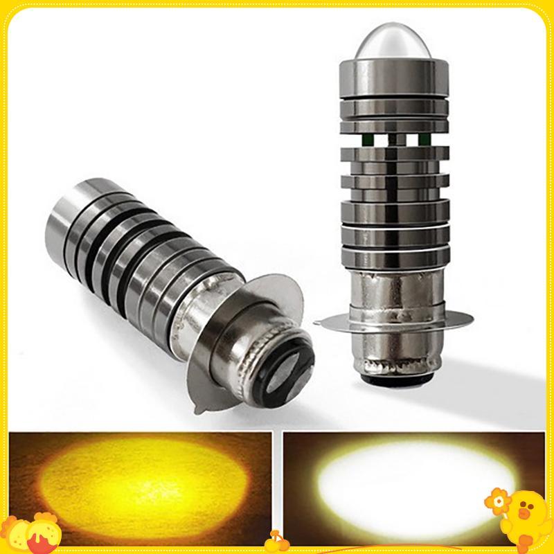Đa Năng 12V Hai Màu Bóng Đèn Pha P15D H6 PX15D LED Xe Máy Đèn Pha H6 Xe Tay Ga Xe Máy Đèn Pha Không
