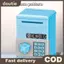 Doutie Tự Động Mini An Toàn Đồng Tiền Tiết Kiệm Tiền Hộp Tiền Mật Khẩu Quầy Mã Chìa Khóa Lo Đồng Xu Ngân Hàng ATM Trẻ Em VN