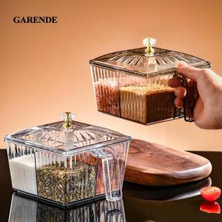 Hộp đựng gia vị 4 trong 1 Garende kèm thìa, Hộp đựng gia vị, Nhiều ngăn