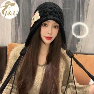 JU Thu Đông Ấm Áp - Bím Mũ Len Handmade Dệt Kim Xu Hướng Thời Trang Mới VN