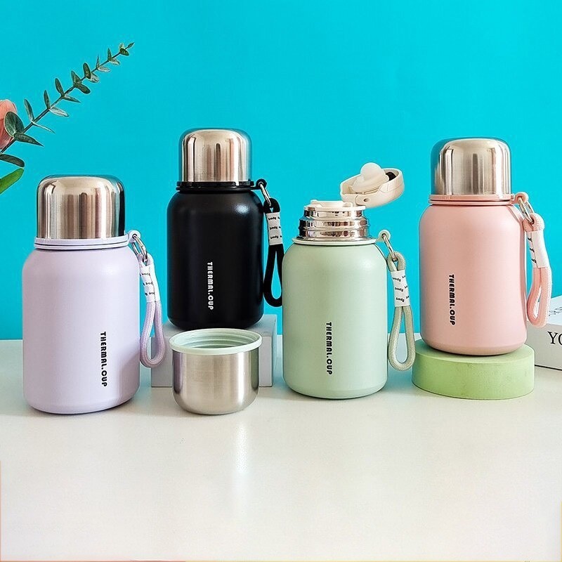 Bình giữ nhiệt Thermal Cup, bình nước giữ nhiệt mini dung tích 450ml bằng inox 316 an toàn