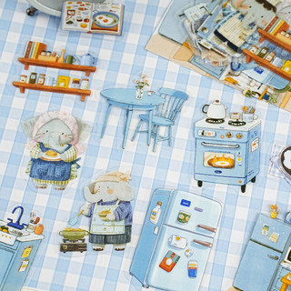 ENWEI 15 Cái [Dòng thì thầm cư trú] Hồng Dreamy Slumber Ấm áp Fuzzy Ôm Nhãn dán PET Tạp chí Trang trí Collage Scrapbooking Đồ dùng