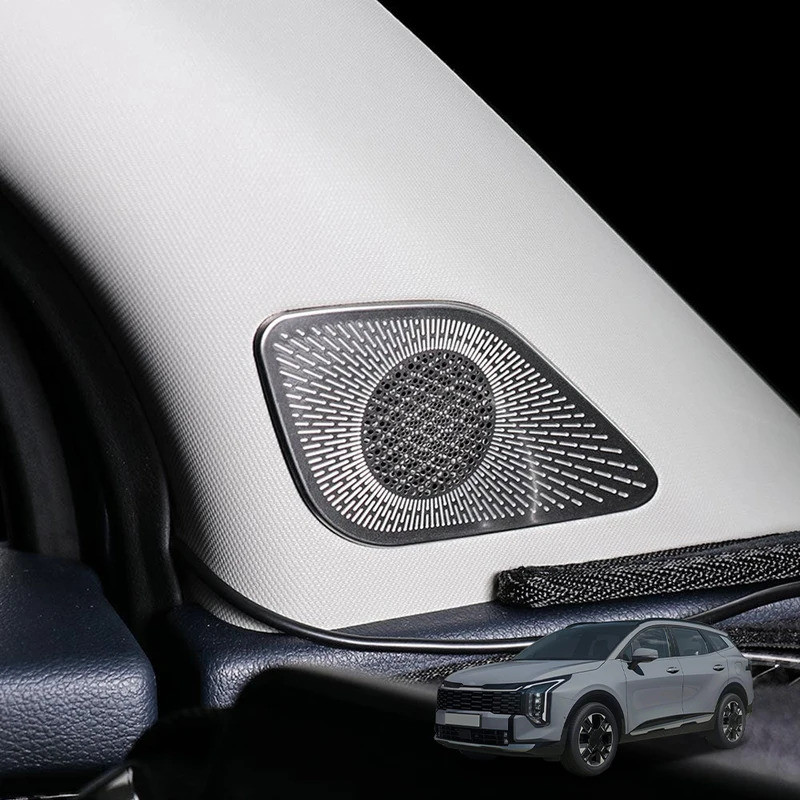Nội Thất Ô Tô Cho Xe Kia Sportage NQ5 Cửa Inox Chữ A Loa Bao Sừng Nhỏ Viền Miếng Dán Tạo Kiểu Đúc