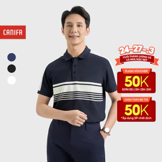 Áo polo nam CANIFA cổ bẻ cộc tay phối màu 8TP25S002