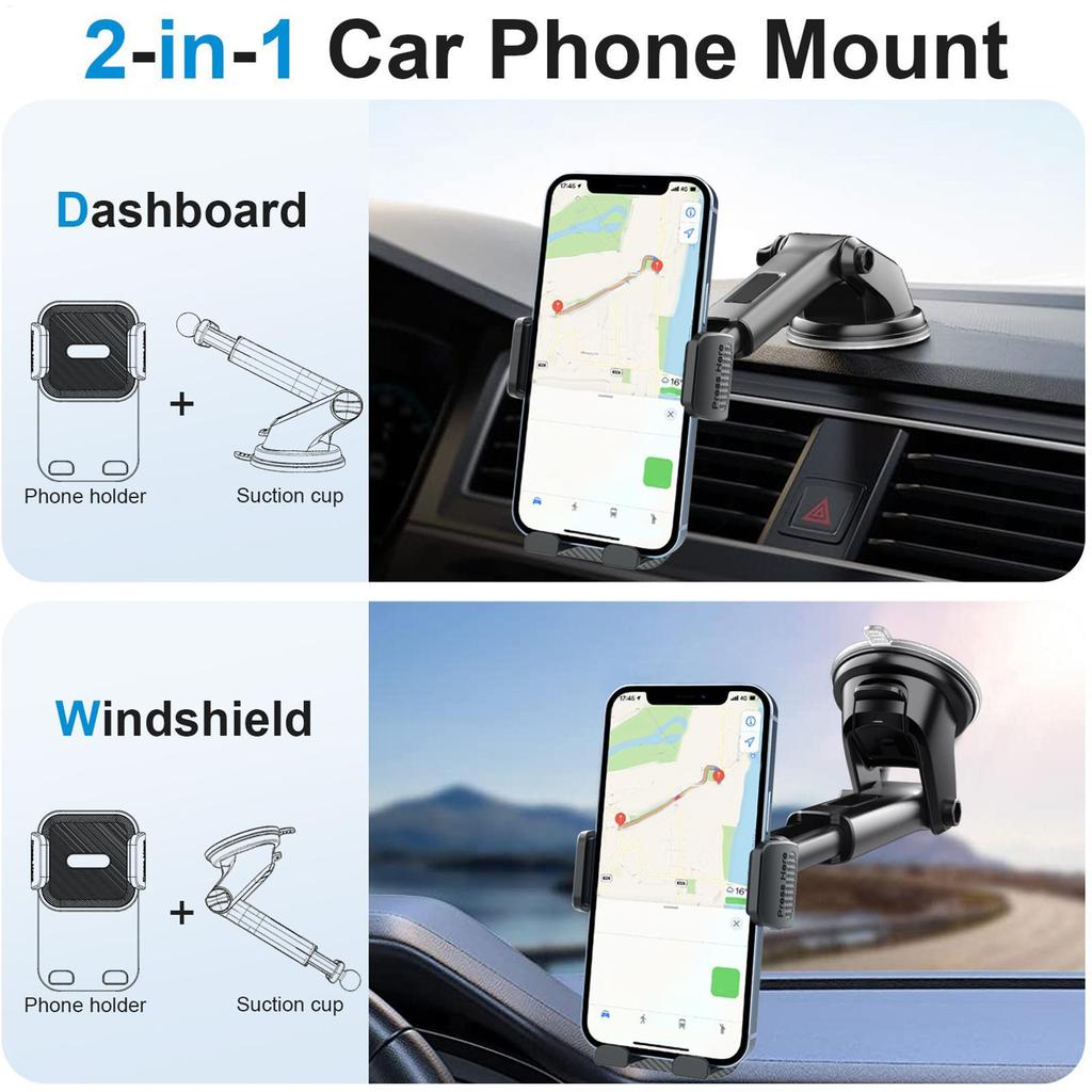 Hút Điện Thoại Ô Tô Gắn 360 Xoay Được Mạnh Tay Cầm Đa Năng Gắn Giá Đỡ Điện Thoại Tự Động Cho Xe Tải SUV Điều Hướng