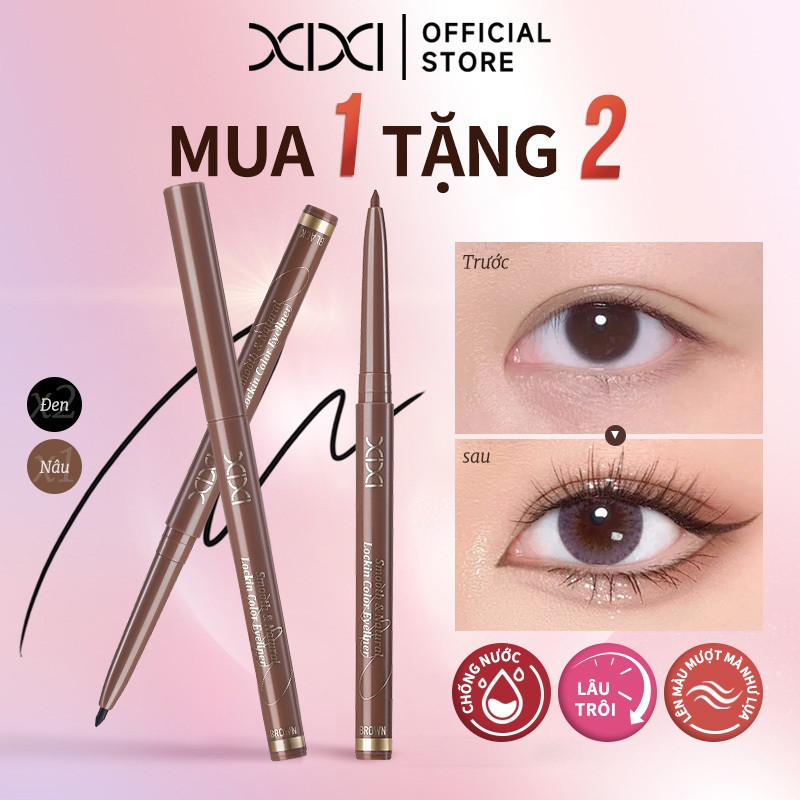 XIXI WM013 Bút Chì Kẻ Mắt Gel 2mm, Eyeliner Đen/Nâu, Lên Màu Đậm, Mềm Mịn, Lâu Trôi, Không Lem