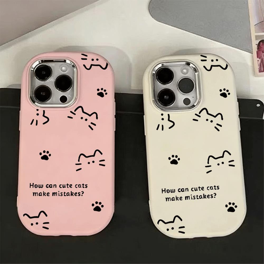 Tậ hợp hình hoạt hìnhKhung kim loại phồng phù hợp với vỏ điện thoại 17/16 Pro/15/14 13