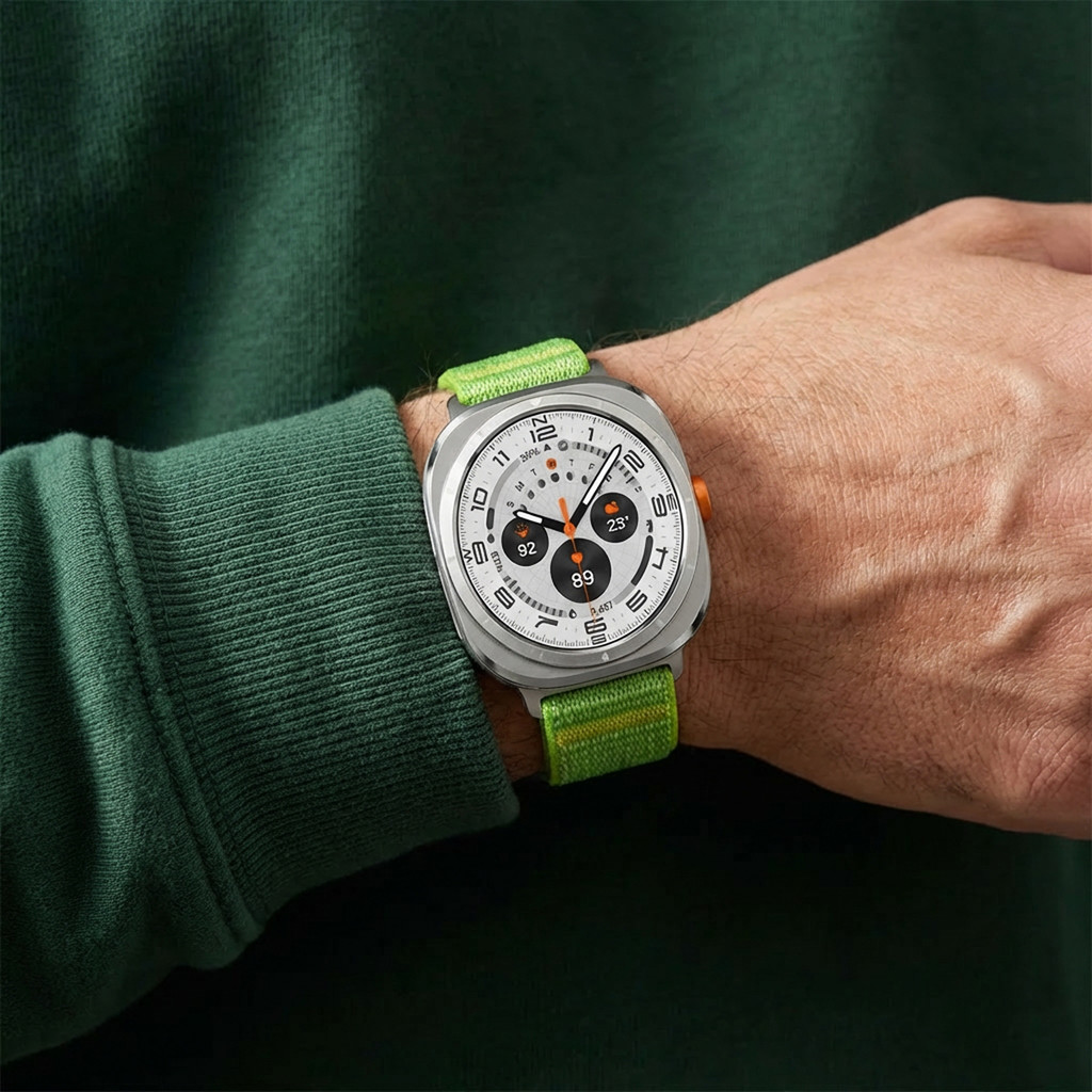 Dây đeo vòng Nylon cho vòng tay họa tiết hai phần Samsung Galaxy Watch Ultra 2025