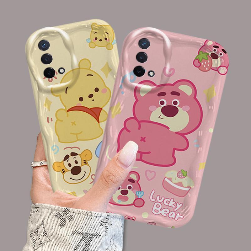 Ốp Silicon Hoạt Hình Cho OPPO A74 A95 F19 F19S Reno 6 Lite 4G Bảo Vệ 3D Vỏ Điện Thoại Mềm Winnie the Pooh Lotso Bear Ốp Lưng Chống Sốc