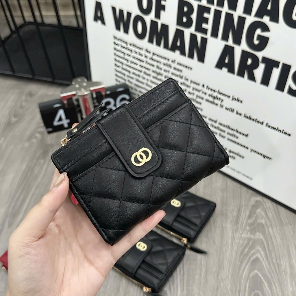 Ví nữ mini da trần trám nhiều ngăn phong cách trẻ trung năng động . C87 SHOP