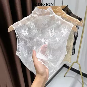 JKDESIGN Váy Nữ GauzySlim Fit với Cổ Tháo Rời Trắng Đen, Phù Hợp Mặc cùng Áo Len