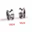 CATMALLER88 1 / 5 Vòng bi ròng rọc, Vòng bi U Groove V Groove U624ZZ V624ZZ, Vòng bi kín Vòng bi thép Carbon Hướng dẫn theo dõi vòng bi lăn