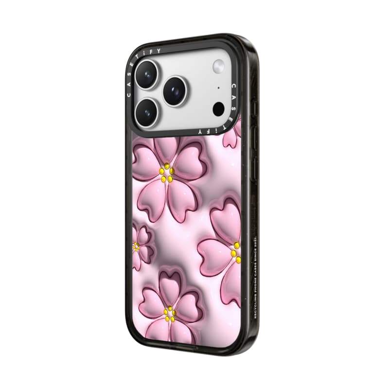 CASECASE X Vỏ hoa anh đào mềm Màu đen / Xanh da trời / Hồng Bộ sưu tập kẹo Fizz Màu sắc trong suốt Cứng hút từ tính Vỏ tác động cho Apple IPhone 13 14 15 16 17Pro Max Plus Có hộp