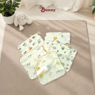 Gói 5 khăn sữa xô Muslin 2 lớp kích thước 30x30cm mềm thấm hút tốt cho bé Bubbybaby-GV