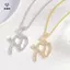 Mặt Dây Chuyền Zircon Kẻ Sọc Trắng, Xu hướng Thời Trang Đường Phố, Quà Tặng Tinh Tế