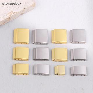 [Hộp lưu trữ] 1Pc Bạc / Vàng 12-22MM Dây đeo đồng hồ bằng thép Vòng đeo tay mở rộng với phụ kiện dây đeo bước để sửa chữa đồng hồ Đẹp