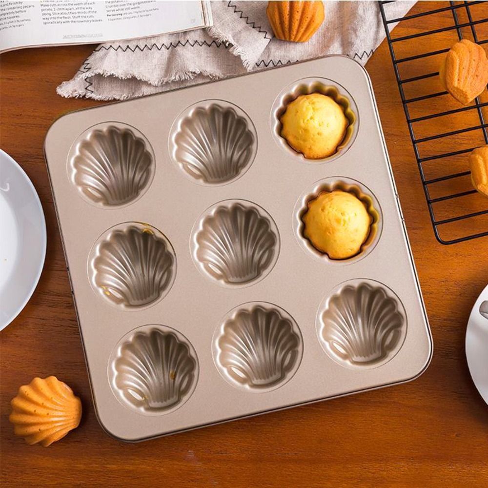 Khuôn Làm Bánh ICUCKO, Khuôn Muffin Thép Carbon 6 / 9 / 12 Khoang, Lớp Phủ Chống Dính DIY Có Thể Tái Sử Dụng Món Tráng Miệng Khuôn Nhà Bếp