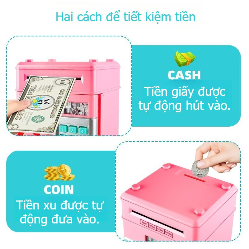 Két sắt nhựa ABS điện tử mini, Có đèn âm Nhạc Vui Nhộn, Thiết kế sáng tạo，An toàn bảo, Nuôi Dưỡng ý Thức Tiết