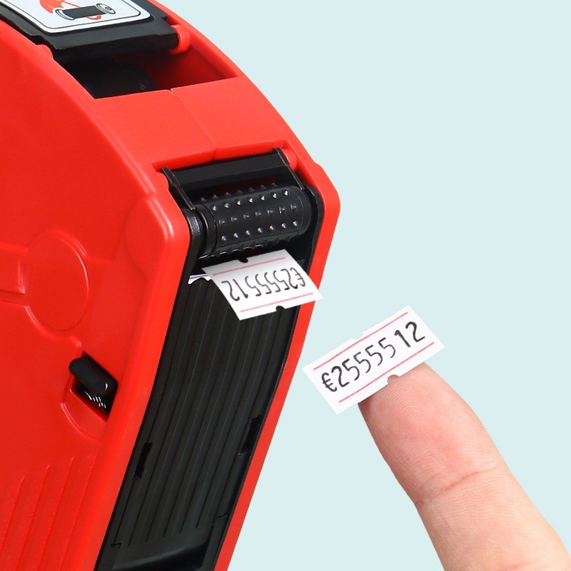 Bộ dụng cụ bấm giá đầy đủ (máy, 200 tem, 2 mực), Máy Bắn/Bấm Giá Tiền, Có Ký Hiệu VND, Núm Xoay Nhẹ, Tem (200 tem)