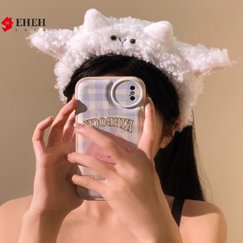 Mũ đội đầu cosplay phong cách phim hoạt hình cừu dễ thương, phù hợp lễ hội sinh nhật