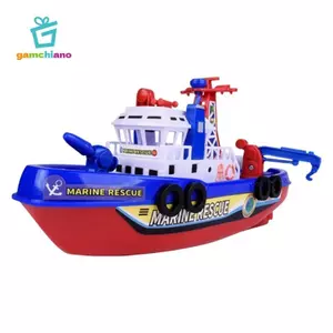 Đồ chơi thuyền cứu hỏa điện trẻ em Đồ chơi bồn tắm đầy màu sắc cho bé trai từ 4-8 tuổi mầm non