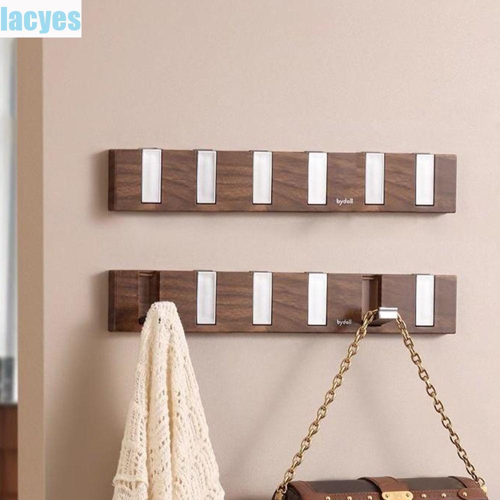 LACYES Khăn Áo Móc, Treo Tường 6 Móc Quần Áo Áo Móc Bảo Quản, Bền Trong Suốt Ánh Sáng Sang Trọng Đấm Miễn Phí Cửa Sau Quần Áo Móc Tắm