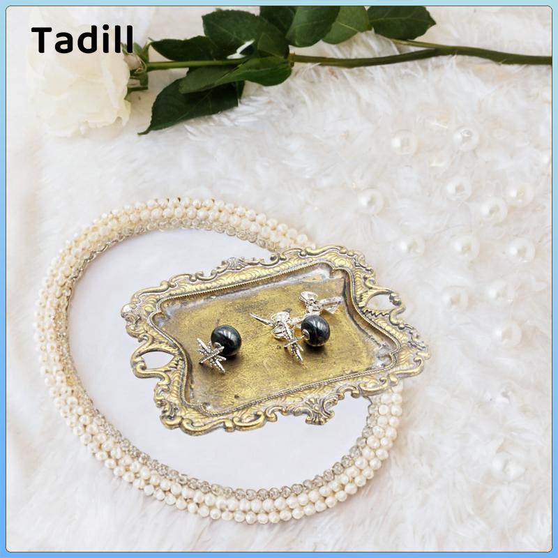 Thiết Kế Vintage Trượng Đĩa Khay 12.5x11.3cm Trang Trí Cho Đám Cưới Kỷ Niệm Quà Tặng Bông Tai Nhẫn Tổ Chức Đa Năng
