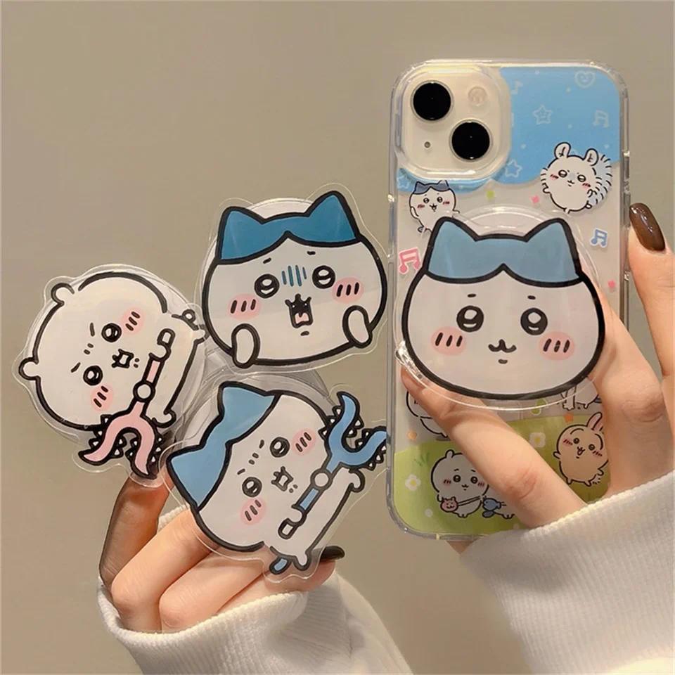 Chiikawa Funy Cartoon for Magsafe Magnetic Phone  Grip Tok Stand for IPhone Foldable Wireless Charging Case Holder