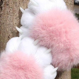 GLKWC 1 Găng Tay Cosplay Mèo, Quấn Dày Móng Vuốt Mèo Găng Tay, Sang Trọng Động Vật Cosplay Găng Tay Đạo Cụ