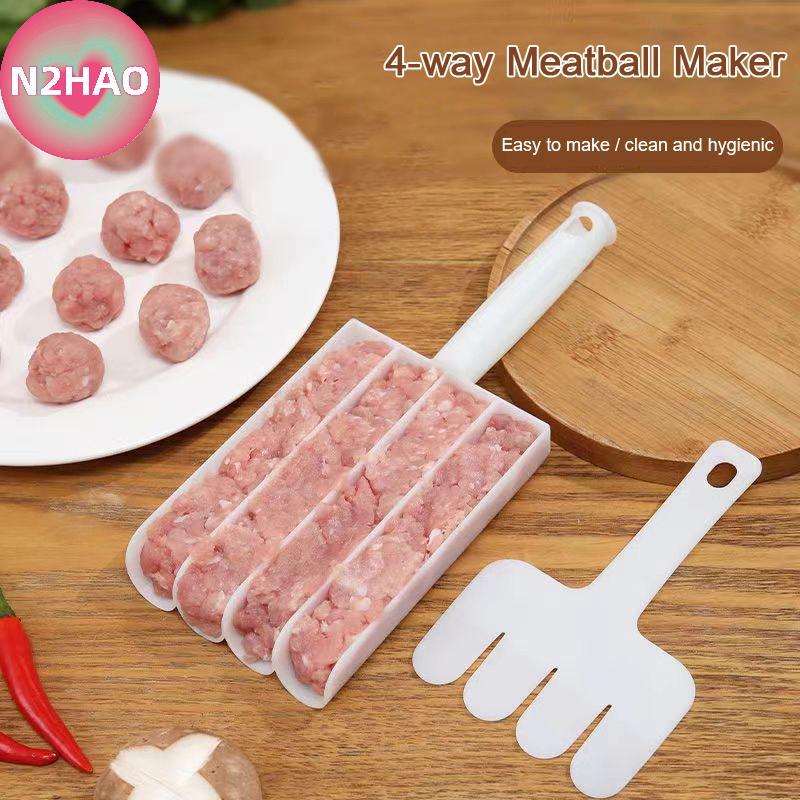N2HAO Creative Kitchen Triple Meatball Maker, Muỗng Thịt Cắt Spade Maker, Máy Làm Thịt Viên Không-Sti n