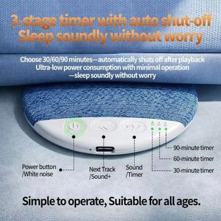 LILYES Dưới Gối Loa Bluetooth, Máy Âm Thanh Mini Bluetooth 5.4, Máy Nghe Nhạc Kết Nối Không Dây Siêu Mỏng Tắt Thời Gian Loa Ngủ Ngủ Giấc Ngủ Tốt Hơn