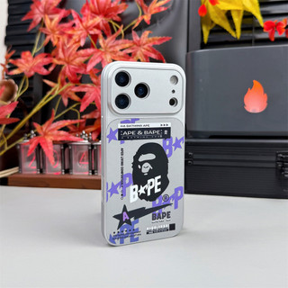 Ốp điện thoại Graffiti BAPE Ape Head Slim Matte Cover cho iPhone Series cho iPhone 17ProMax 17 17Pro 16ProMax 16Pro 16Pro 16 15 15Pro 14 Pro Max Vỏ