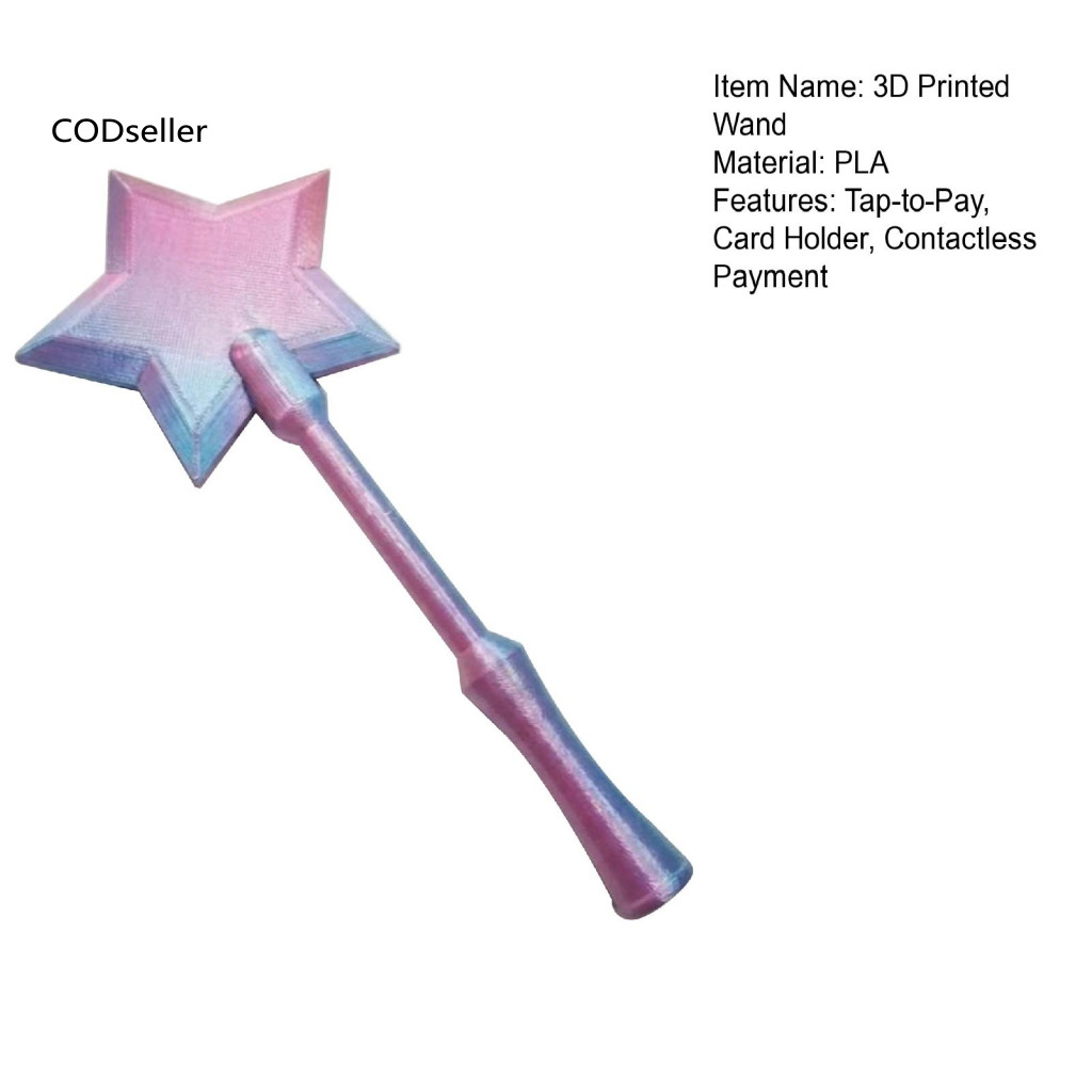Đũa Phép In Hình CODS 3d Cây Đũa Phép Ngôi Sao Ma Thuật In Hình 3d Giá Đỡ Thẻ Tap-to-pay Không Tiếp Xúc – Ví Đựng Thẻ Tín Dụng Thời Trang Để Thanh Toán Không Dây Dễ Dàng Đông Nam Á