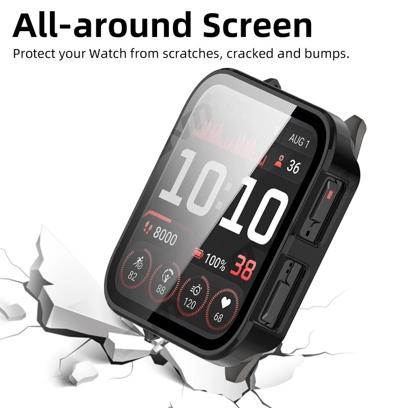 Vỏ bảo vệ chống sốc PC cho Garmin VenuX1 Kính cường lực + Vỏ PC cho đồng hồ thông minh Garmin Venu X1 Vỏ bảo vệ cứng Vỏ da