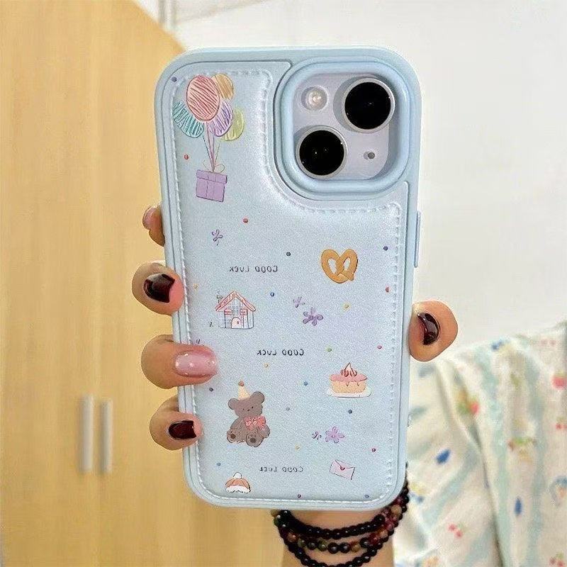 Gỗ bánh mousse phù hợp với vỏ điện thoại iPhone 17/16 Pro, 11/Promax/15 Plus/78