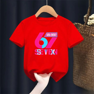 Trẻ em Brainrot Six Seven 67 Phim hoạt hình Tee Số vui nhộn In hình Áo sơ mi mùa hè thông thường