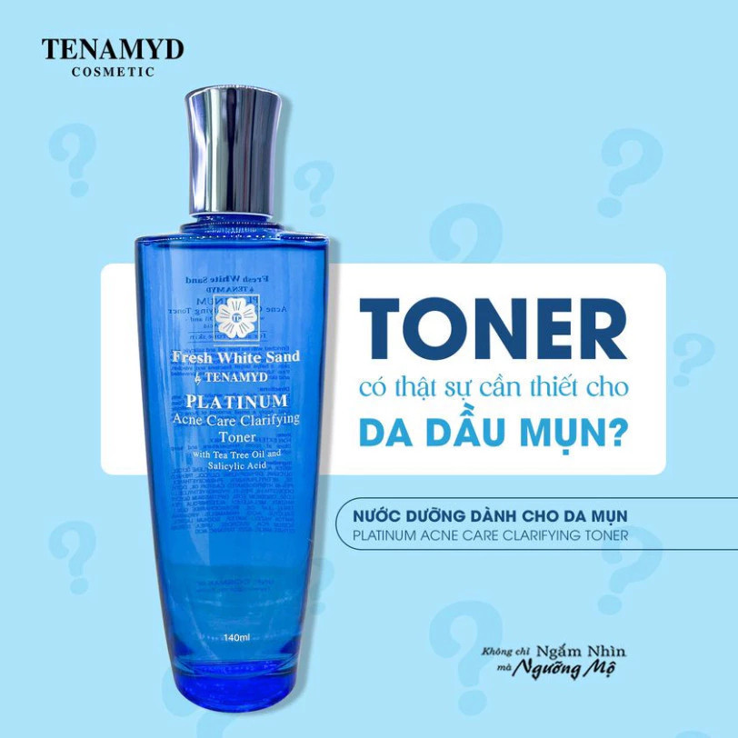 Nước Dưỡng Dành Cho Da Dầu Mụn Tenamyd Platinum Acne Care Clarifying 140ml - Toner Cân Bằng Da