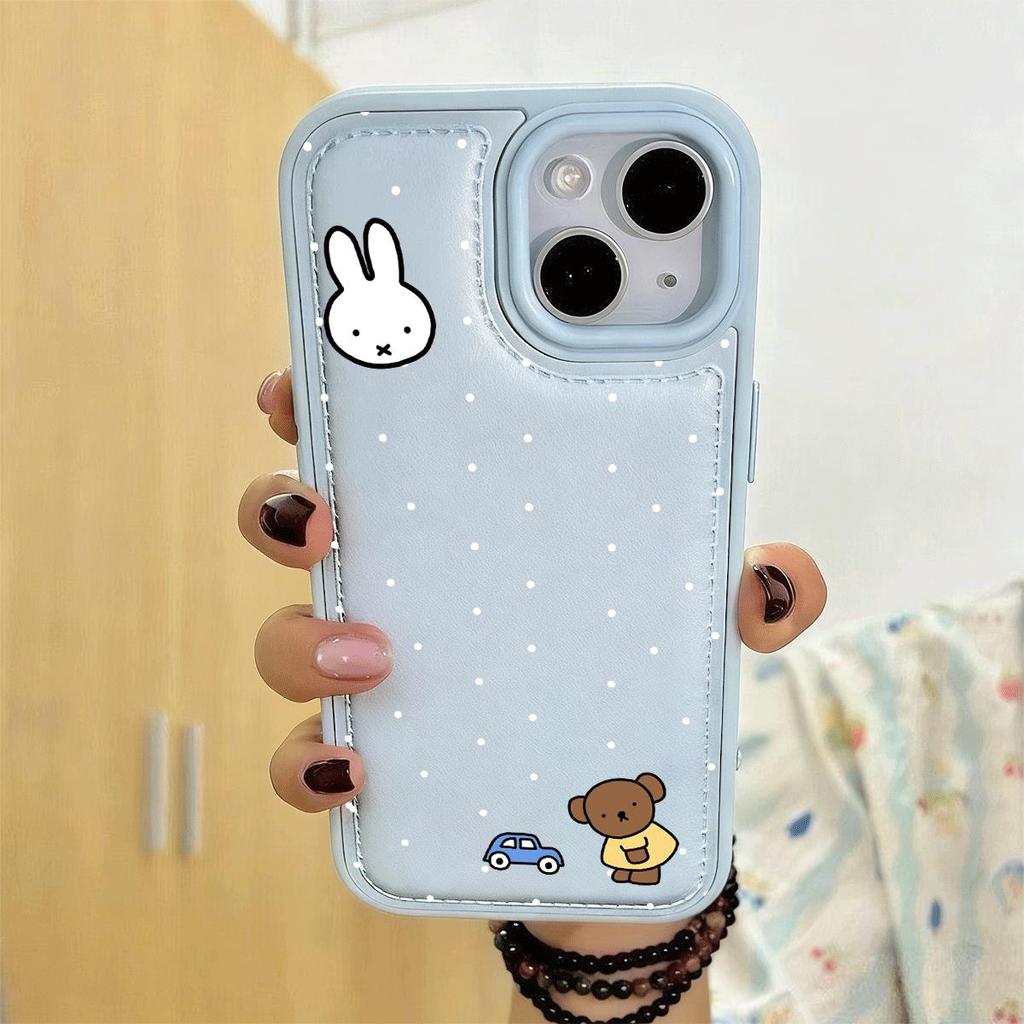 Thỏ mềm hàng ngày cho trường hợp iPhone 16promax iPhone 1plus 5 mới 14pro dễ thương 1312