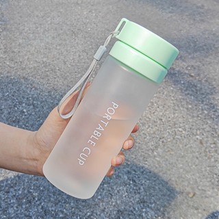 Cốc nước WEAVELYF, có dây buộc Chai nước thể thao dung tích lớn, Cốc nhựa trong suốt 800ML mờ di động ngoài trời