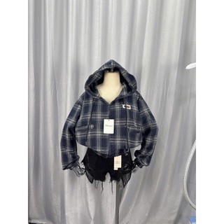 Áo Sơ Mi Nỉ Caro Có Mũ Unisex Form Rộng 2 Túi – HoodieX