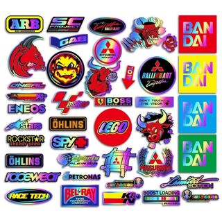 Bộ Tem Dán JDM 40 Miếng Decal Anime Phản Quang Chống Nước, Dùng Cho Xe Máy, Laptop, Tăng Cường Phong Cách