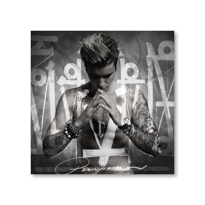 Justin Bieber Bìa Album Canvas Poster Nghệ Thuật Treo Tường Không Khung Cho Phòng Ký Túc Xá Trang Trí Nhà