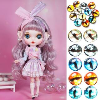 Risedot 20 Cái / 10 Đôi Mắt Thủ Công 8–20 mm, Pha Lê Lấp Lánh, Nhựa DIY Phụ Kiện Búp Bê