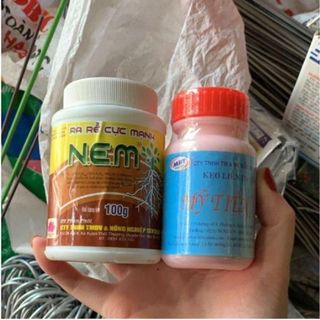 COMBO 1 LỌ RA RỄ NEM VÀ 1 LỌ KEO LIỀN SẸO MỸ TIẾN - Giúp ra rễ và liền sẹo khi ghép cây trồng