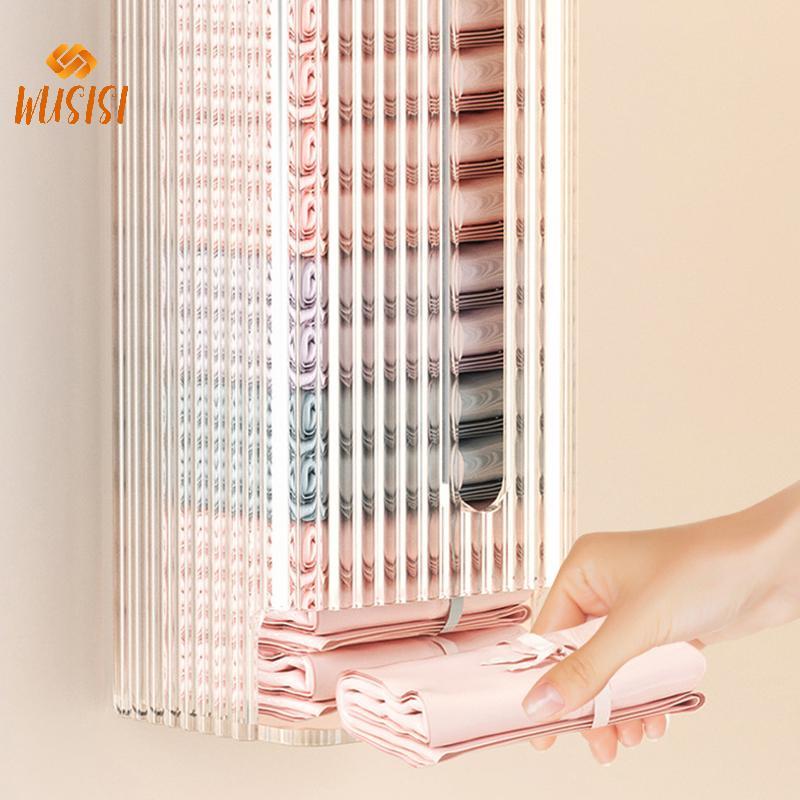 [WUSISI] Hộp sắp xếp lưu trữ cho quần lót Quần lót và Sos, Giá đỡ lưu trữ treo tường, Hộp đựng túi nhựa đựng rác nhà bếp MỚI