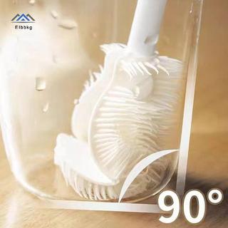 Bàn chải làm sạch bình nước ELBBKG 5 trong 1 Máy chà sàn silicon có thể tháo rời Tay cầm dài Bình sữa Ấm đun nước thủy tinh Bàn chải dụng cụ nhà bếp mới