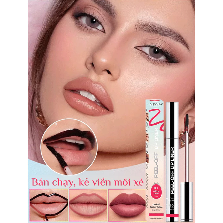 【Màu Lâu Phai Cả Ngày】Son Kẻ Môi Dạng Lột SL/Chống Thấm Nước/Phù Hợp Trang Điểm Tự Nhiên