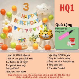 Set bóng bay trang trí sinh nhật, thôi nôi bé trai bé gái phong cách Hàn Quốc DF12