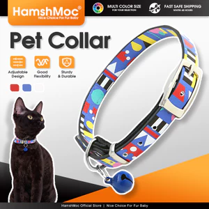 HamshMoc Cổ Mèo Chia Tay Cổ Co Giãn Thiết Kế Memphis Có Thể Điều Chỉnh Cổ Mèo Nhẹ Cổ An Toàn