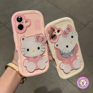 Cute Cat Mirror Phone case for IPhone17 16 15 14 13 12 11 X Xs Xr 7 8 Plus Pro Max Anti Drop Soft Back Cove JKP